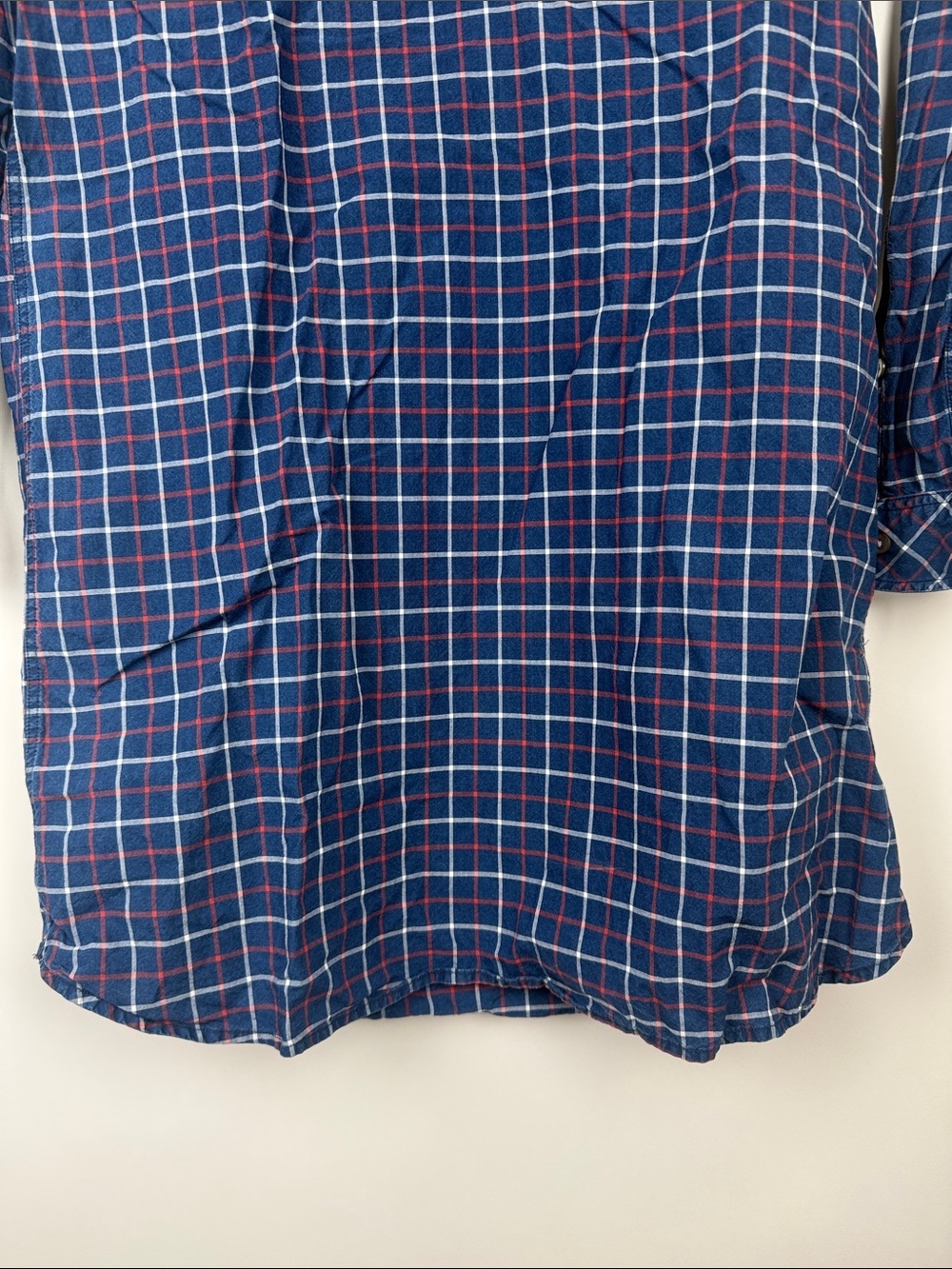 Faherty Lighthouse Shirt Dress Indigo Plaid Check Nautical Coastal Size XS - Picture 4 of 8